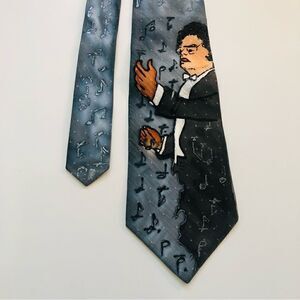 James Levine M&K Hand painted silk necktie